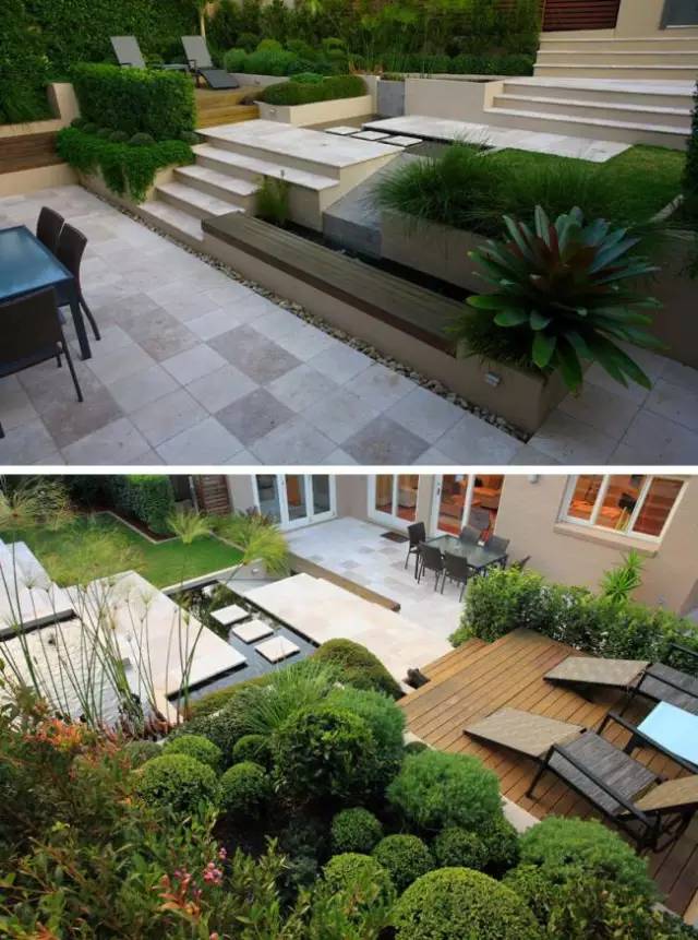 庭院,庭院景观,坐凳,种植池,台阶,躺椅