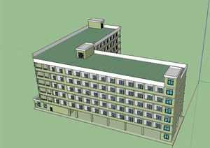 三种不同的学校建筑设计SU(草图大师)模型