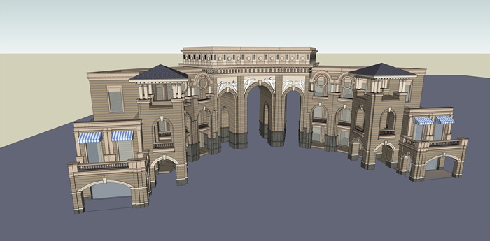 各种景观塔楼、大门、廊架合集su模型