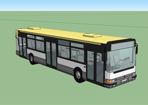 现代交通工具公交车设计SU(草图大师)模型