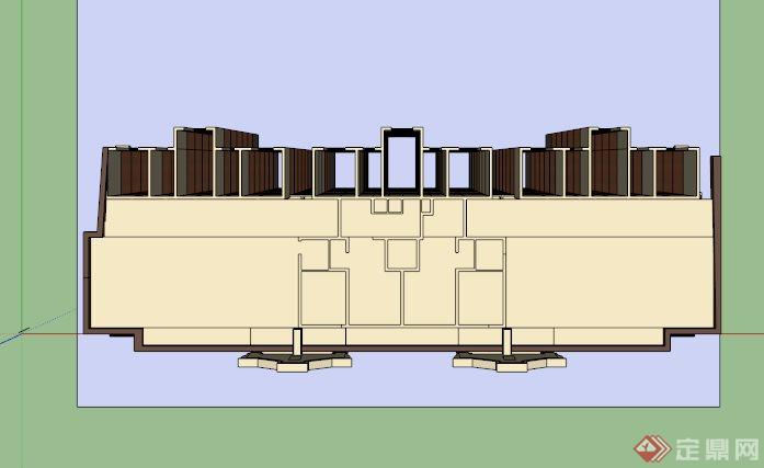 英式花园洋房建筑设计SU模型素材(2)