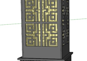 现代中式灯具设计SU(草图大师)模型