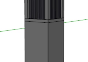 简约中式灯柱设计SU(草图大师)模型