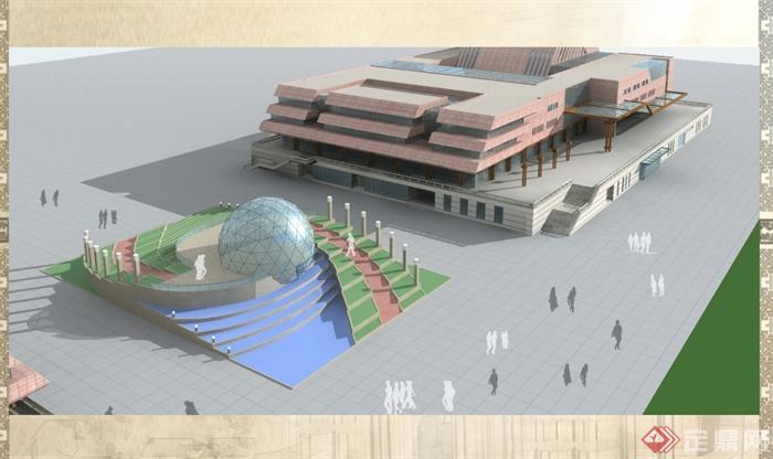 某现代风格多功能会议中心及建安公园设计ppt方案(5)