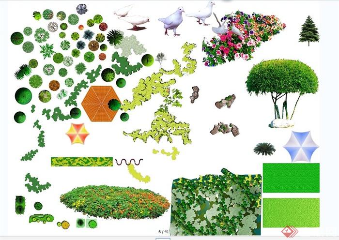 植物、水景、小品、汽车等psd平面素材(3)