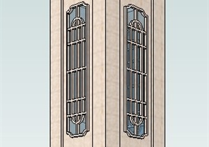 欧式风格景观塔楼设计SU(草图大师)模型