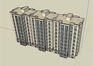 新古典风格花园洋房建筑楼设计SU(草图大师)模型