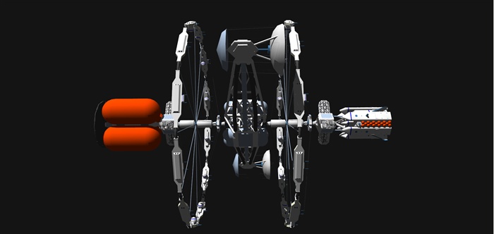 某精致详细的太空飞船设计su模型