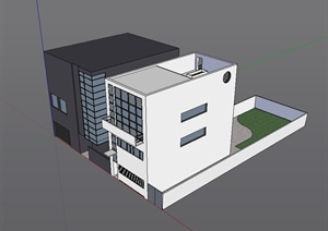 现代多层住宅设计SU(草图大师)模型