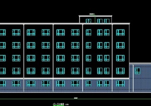 现代多层学校教学楼建筑施工图（结构、电气、建筑）