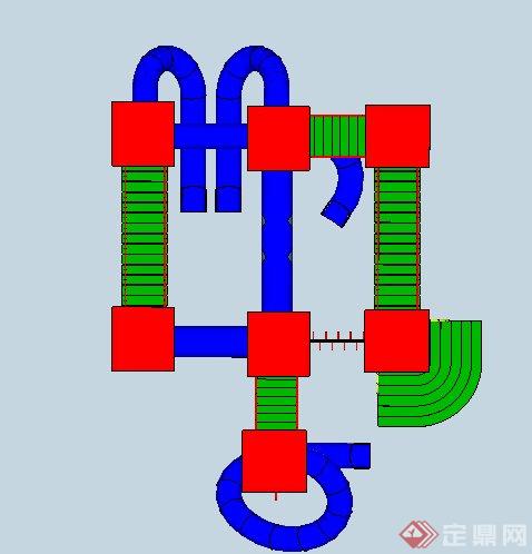 简约儿童游乐设施设计su模型(2)