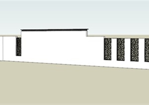 苏州园林景墙设计SU(草图大师)模型