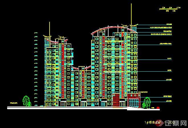 某高层住宅小区建筑及规划总图(1)