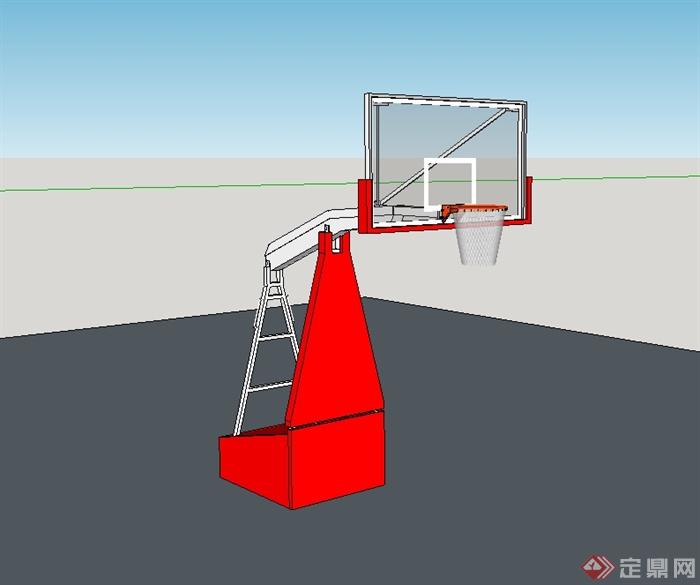 篮球架设计su模型(1)
