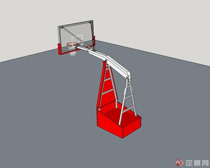 篮球架设计su模型(3)