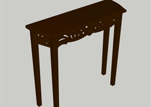 某古典中式风格全木质桌子SU(草图大师)模型设计