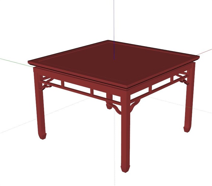 某古典中式风格饭桌SU模型