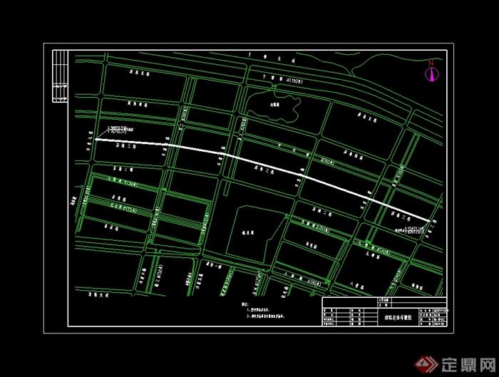 现代风格市政道路设计cad全套施工图(1)