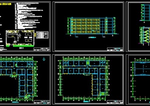某五层框架结构办公楼建筑结构全套CAD施工图及计算书