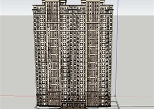 某现代高层住宅小区SU草图大师模型