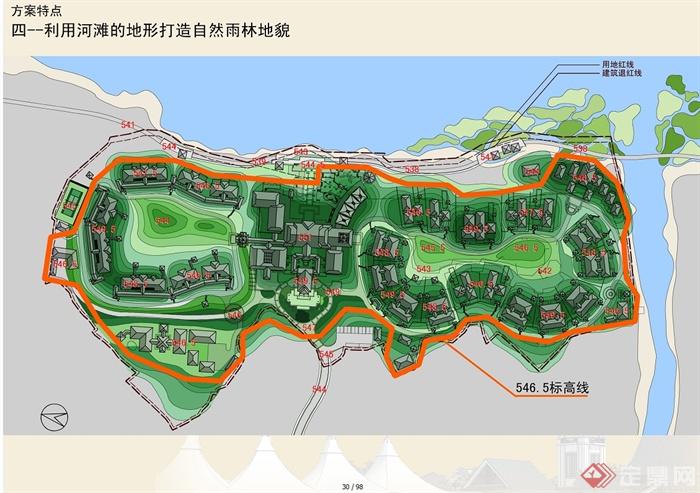 某东南亚风格度假酒店建筑及景观规划jpg方案文本(6)