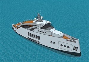 某私人游艇设计SU(草图大师)模型