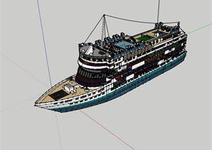 大型轮船游艇设计SU(草图大师)模型