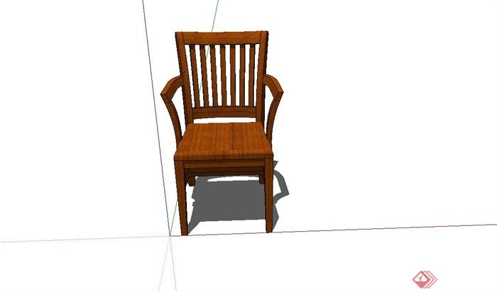 某现代中式风格座椅SU模型设计(1)