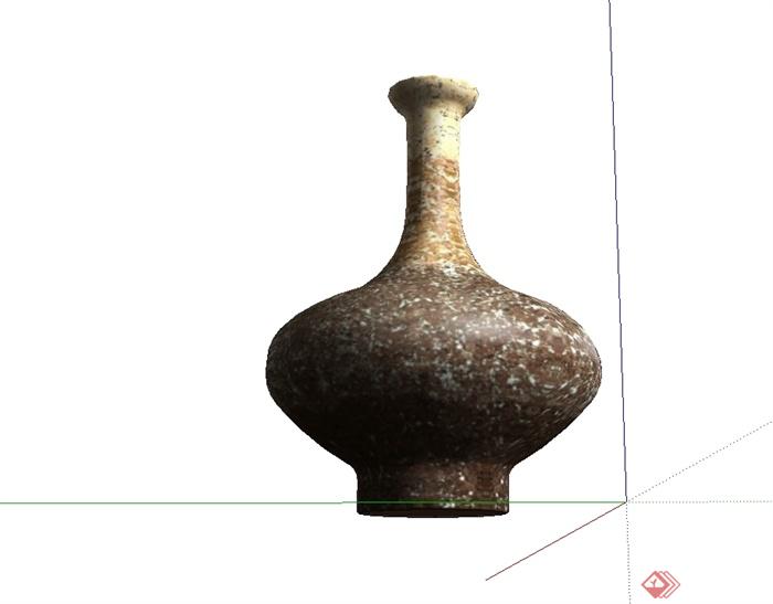 独特详细精致花瓶设计su模型(3)