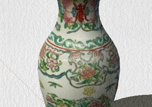 彩绘花瓶陶罐摆件设计SU(草图大师)模型