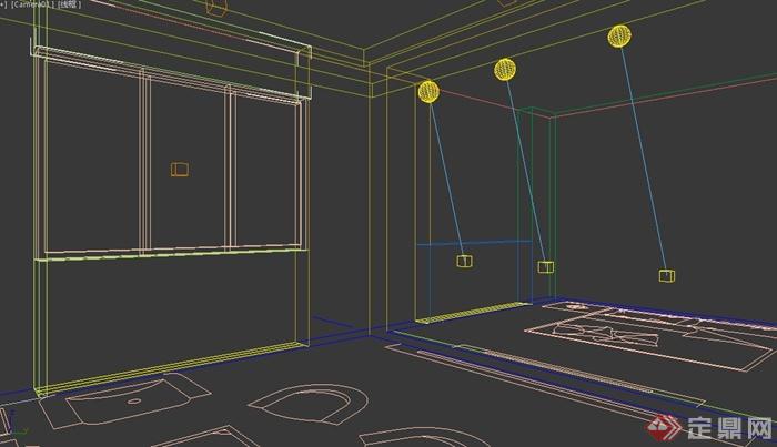 现代简约室内空间设计3D模型及cad图(2)