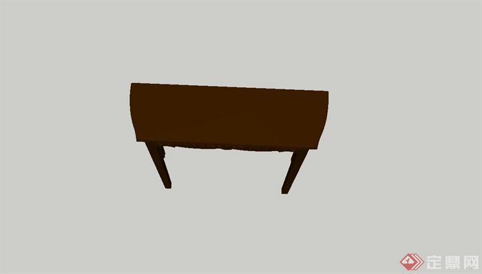 某古典中式风格全木质桌子SU模型设计(6)