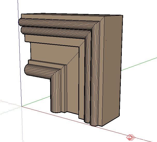 木质窗套门套设计su模型(1)