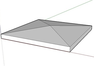 方形柱头设计SU(草图大师)模型