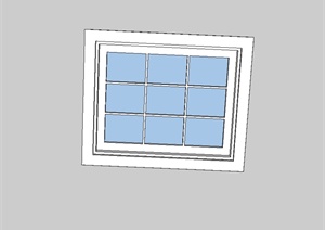 某现代风格窗户设计SU(草图大师)模型