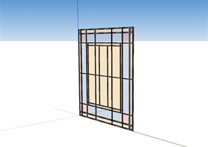 现代风格窗子花格设计SU(草图大师)模型