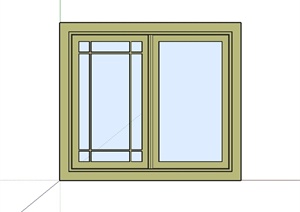 某现代风格独特门窗设计SU(草图大师)模型