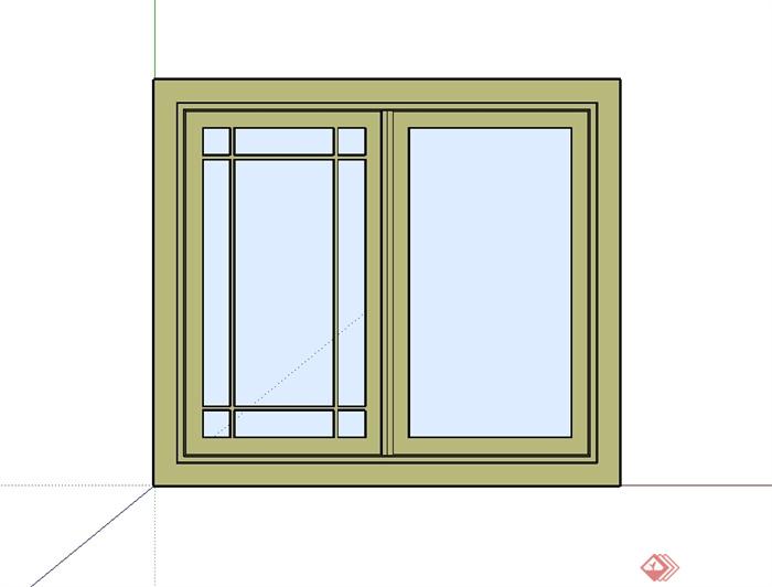 某现代风格独特门窗设计su模型(1)