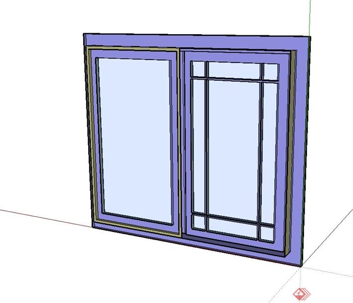 某现代风格独特门窗设计su模型(3)