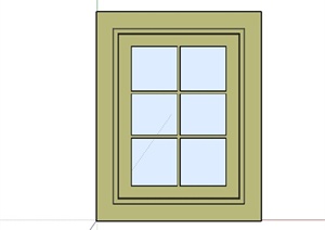 某现代风格详细窗户设计SU(草图大师)模型
