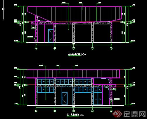 某现代中式风格公共厕所设计CAD施工图(4)