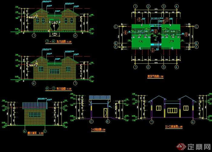 某现代中式风格完整详细公共厕所CAD施工图(2)