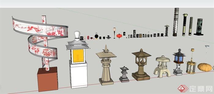 各类灯具素材SU模型设计(3)