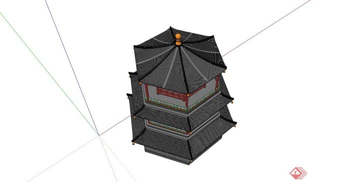 某古典中式精致阁楼SU模型设计(3)