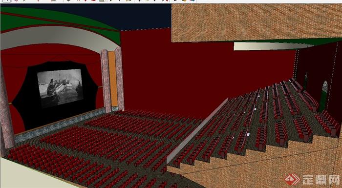 某现代风格影视歌剧院室内设计su模型(2)