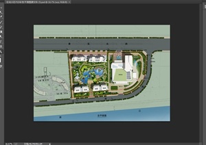 某住宅小区庭院景观规划设计PSD彩平图