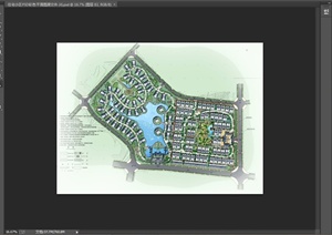 某住宅小区景观规划设计PSD彩平图