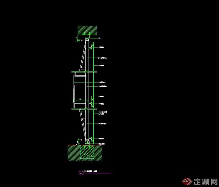 吊挂式玻璃幕墙节点CAD施工图图集(1)