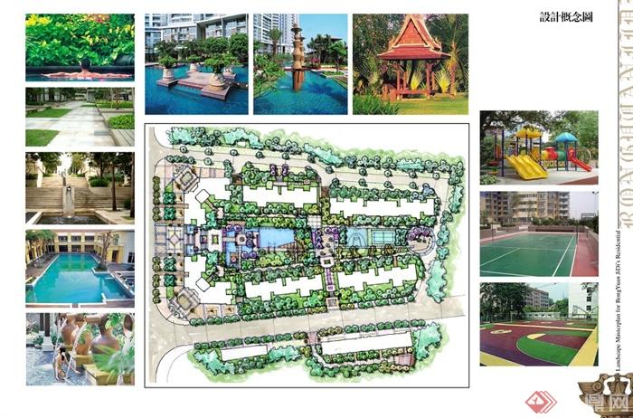 某新加坡泰式风情住宅小区景观设计方案（55页）(3)