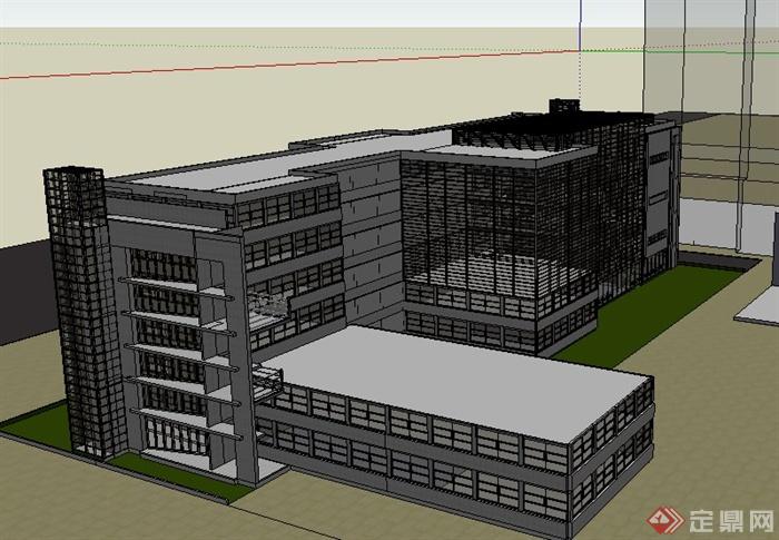现代多层医院大楼建筑设计Su模型(2)